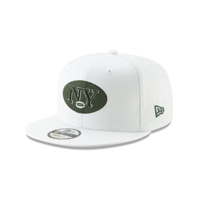 White New York Jets Hat - New Era NFL NFL Logo Elements 9FIFTY Snapback Caps USA9613704